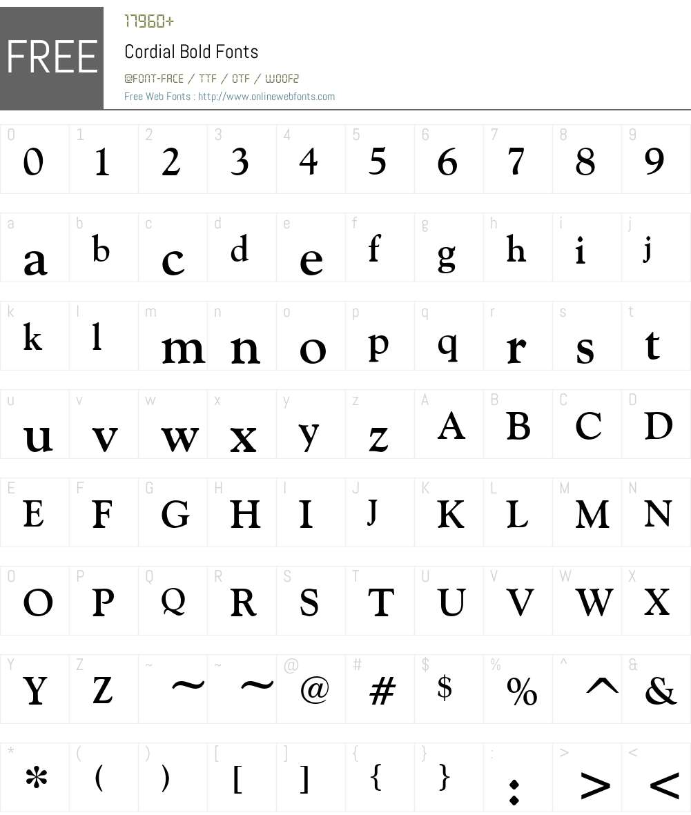 Cordial Font Screenshots
