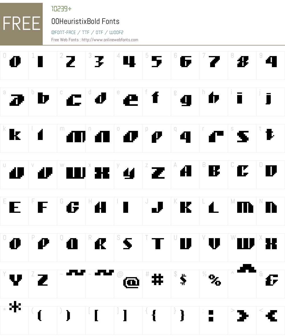 00Heuristix Font Screenshots