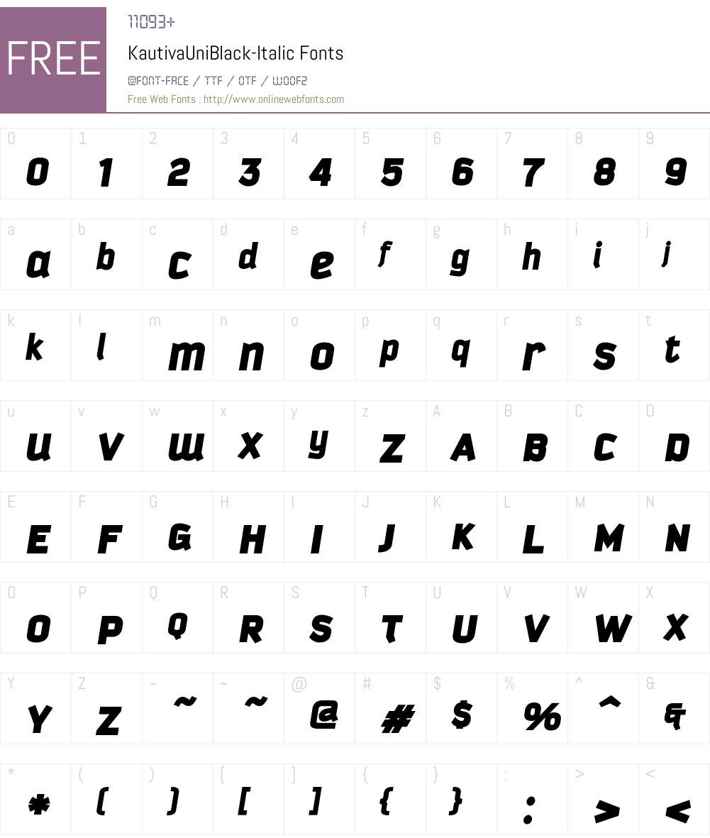 KautivaUni Black Font Screenshots