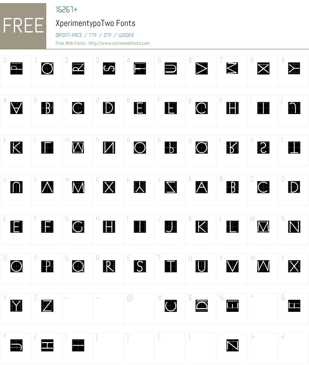 XperimentypoTwo Font Screenshots