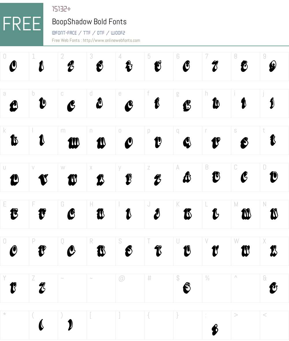 BoopShadow Font Screenshots