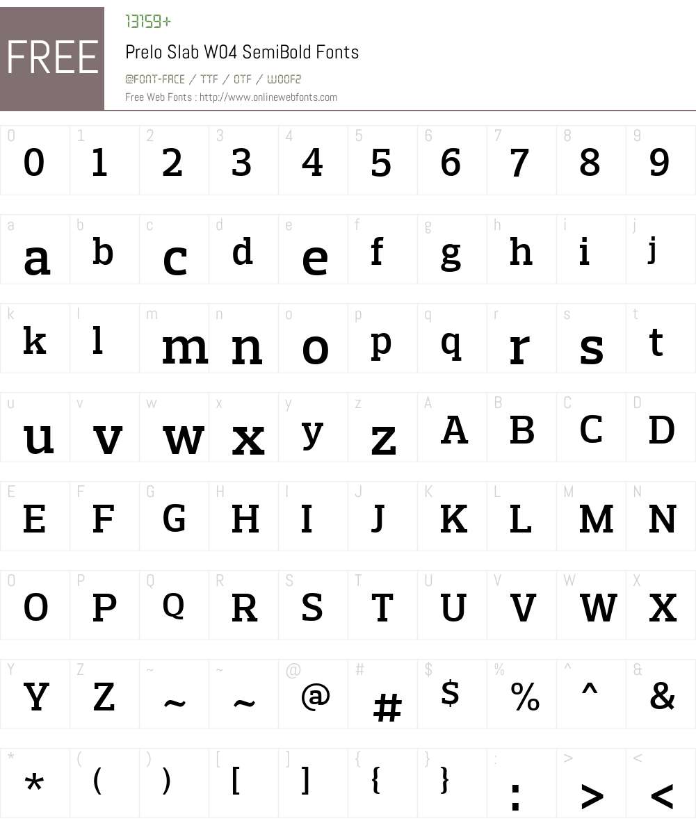 Prelo Slab Font Screenshots