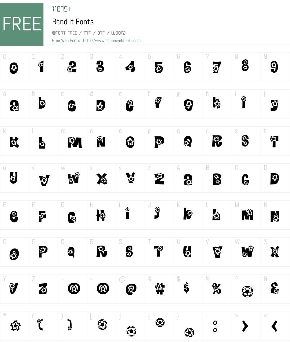 Bend It Font Screenshots