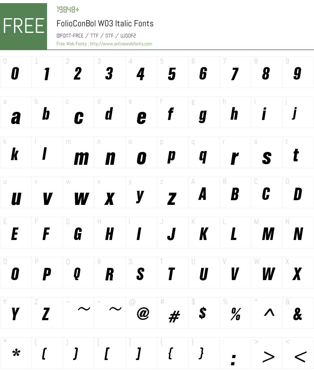 Folio Font Screenshots