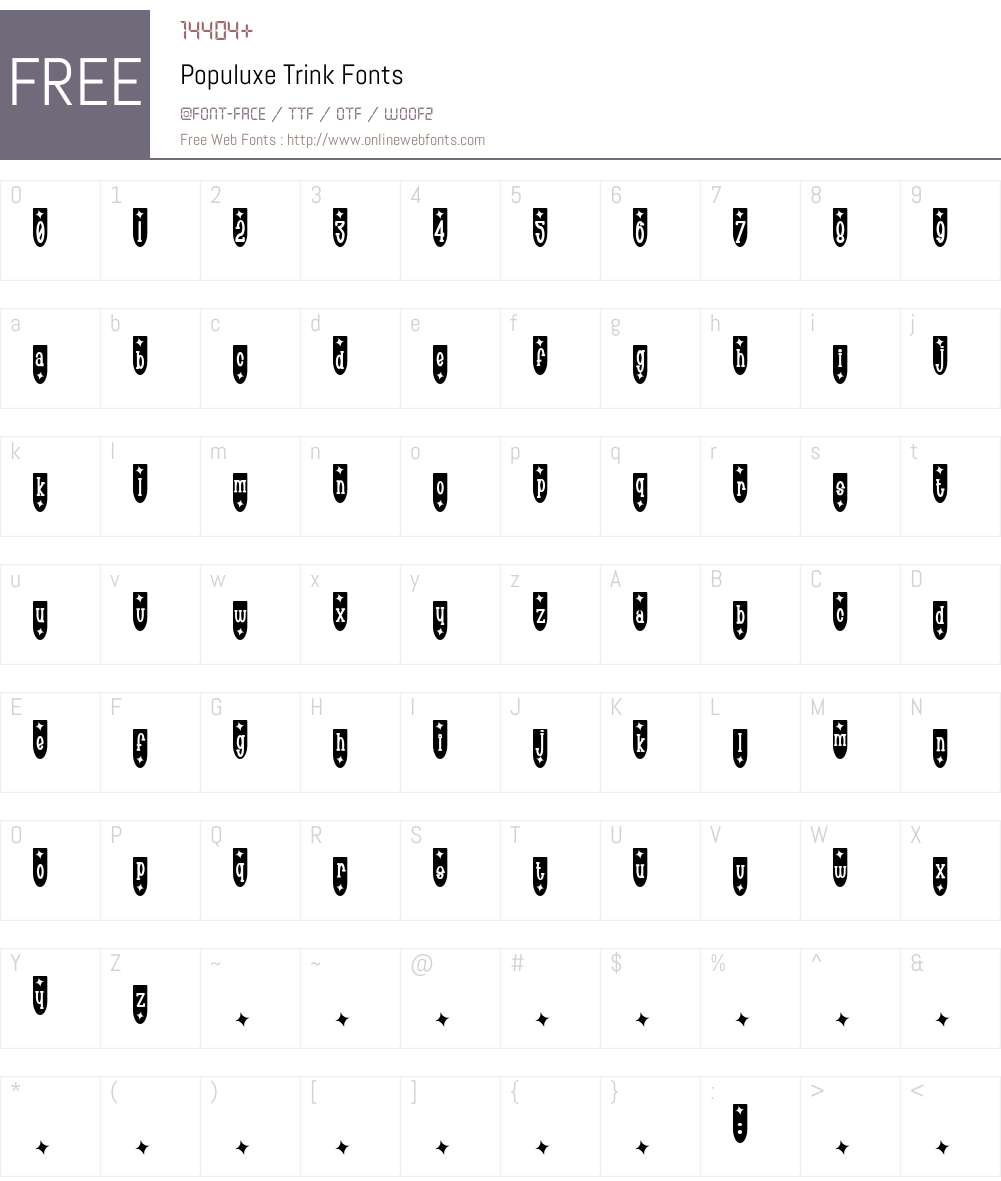 Populuxe Font Screenshots