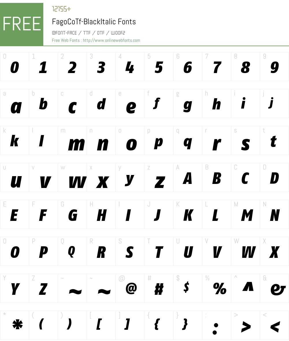 FagoCoTf Font Screenshots