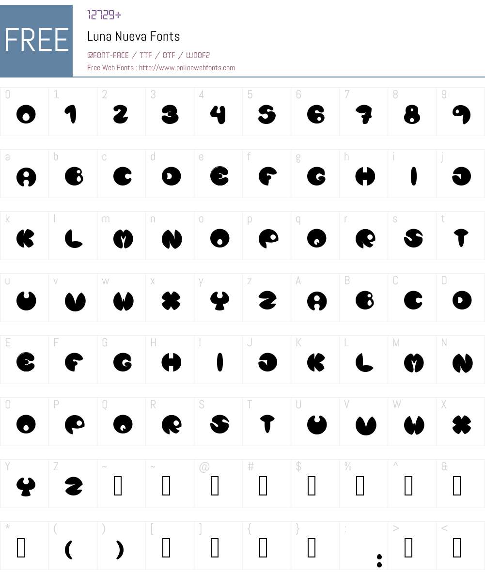 Luna Nueva Font Screenshots
