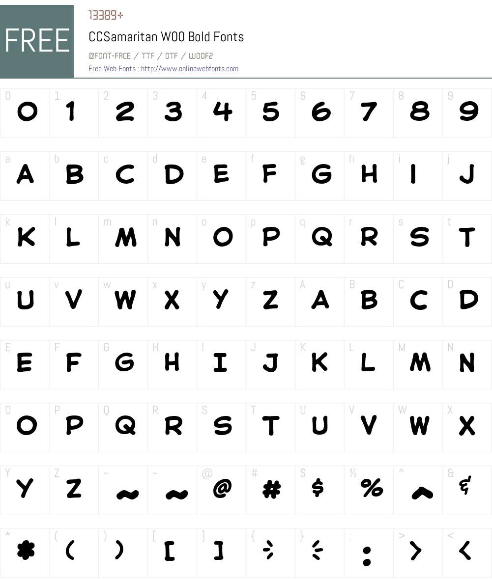 CCSamaritanW00-Bold Font Screenshots