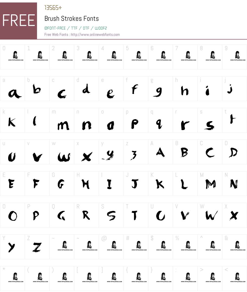 Brush Strokes Font Screenshots