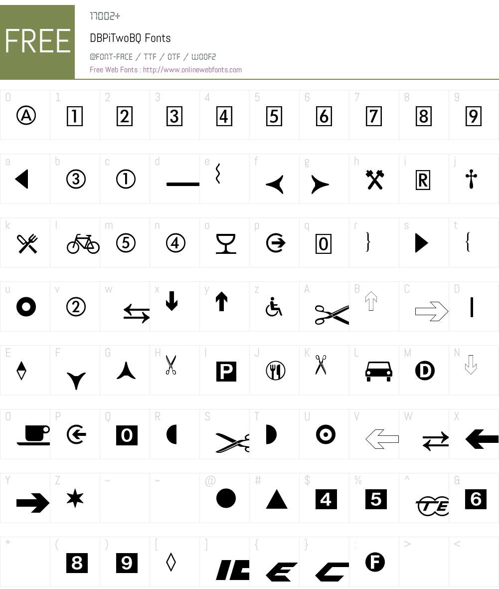 DB Pi Two BQ Font Screenshots