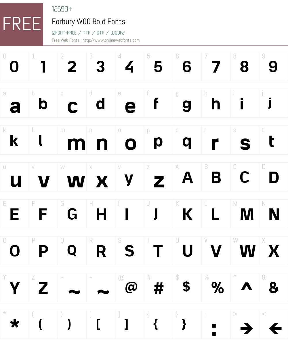 Forbury Font Screenshots