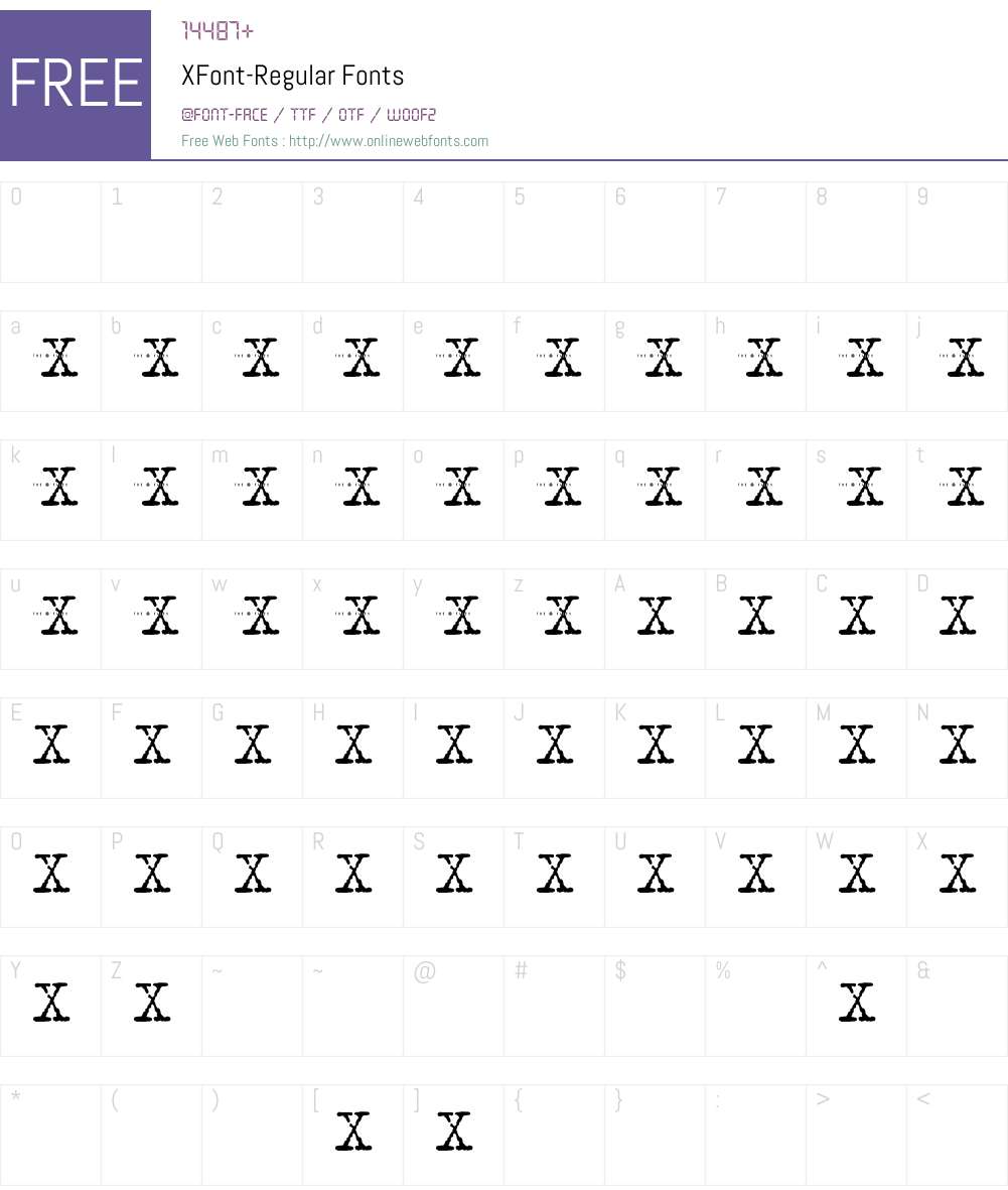 XFont Font Screenshots