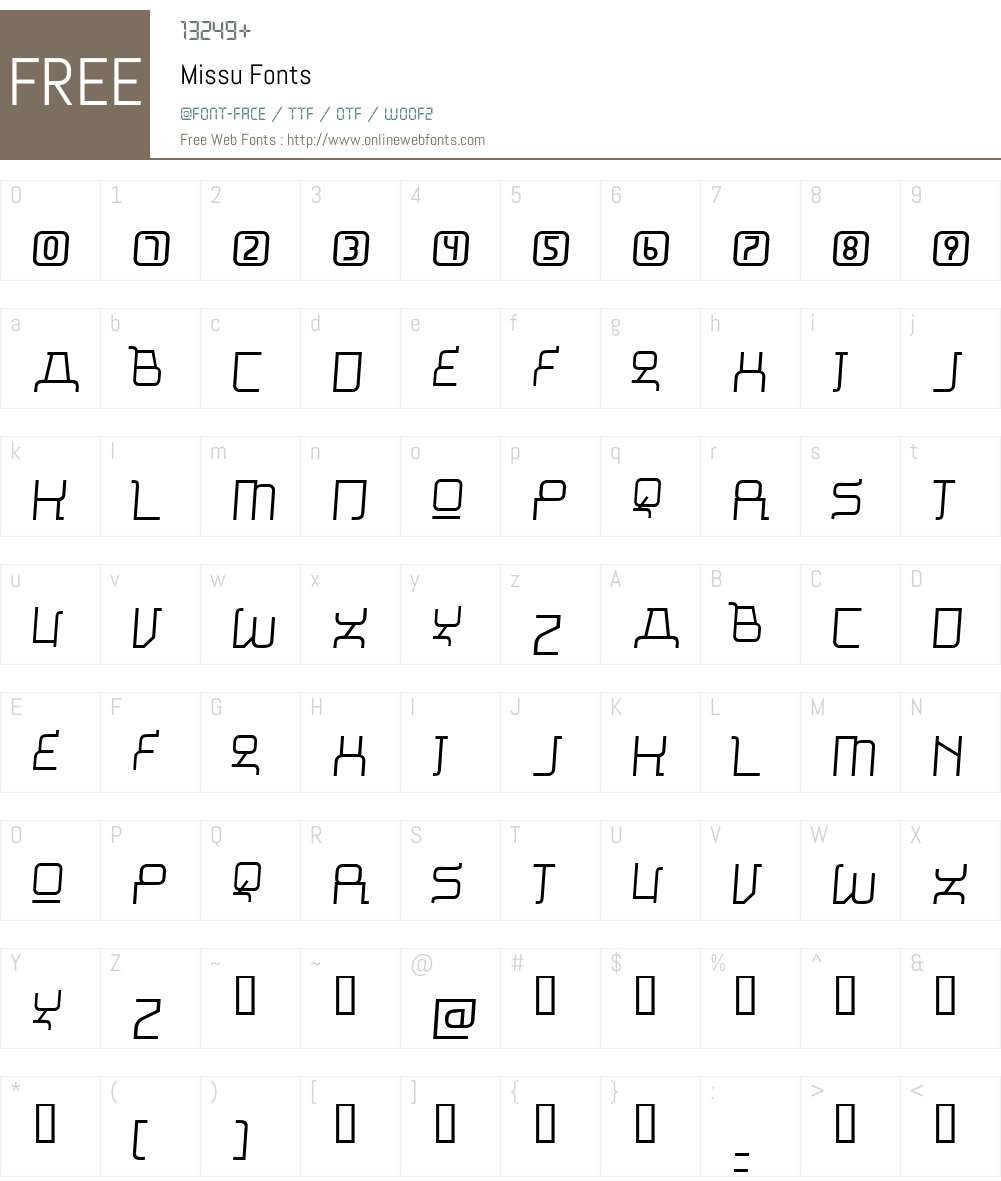 Missu Font Screenshots