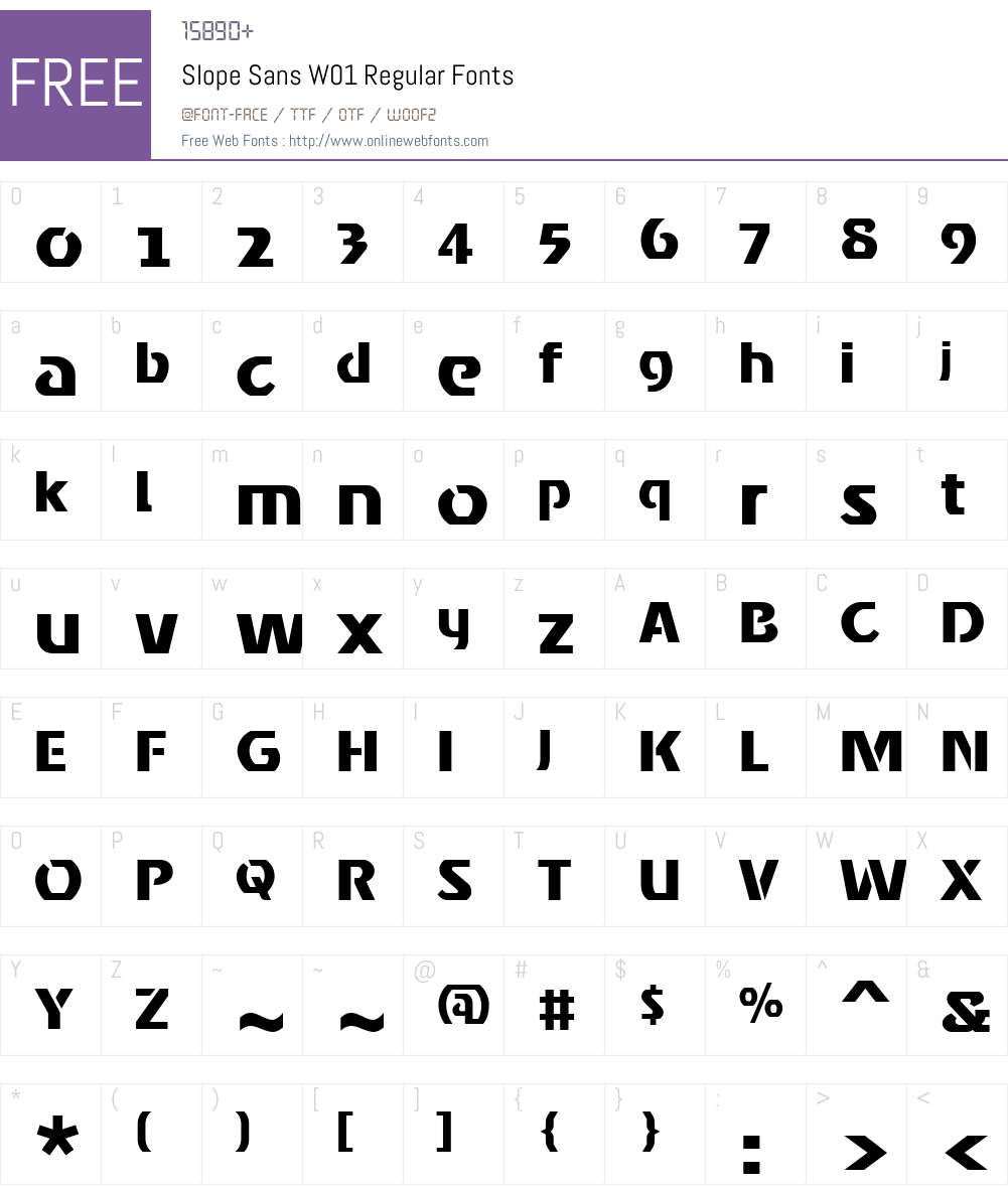 SlopeSansW01-Regular Font Screenshots