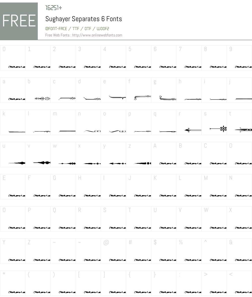 Sughayer Separates 6 Font Screenshots