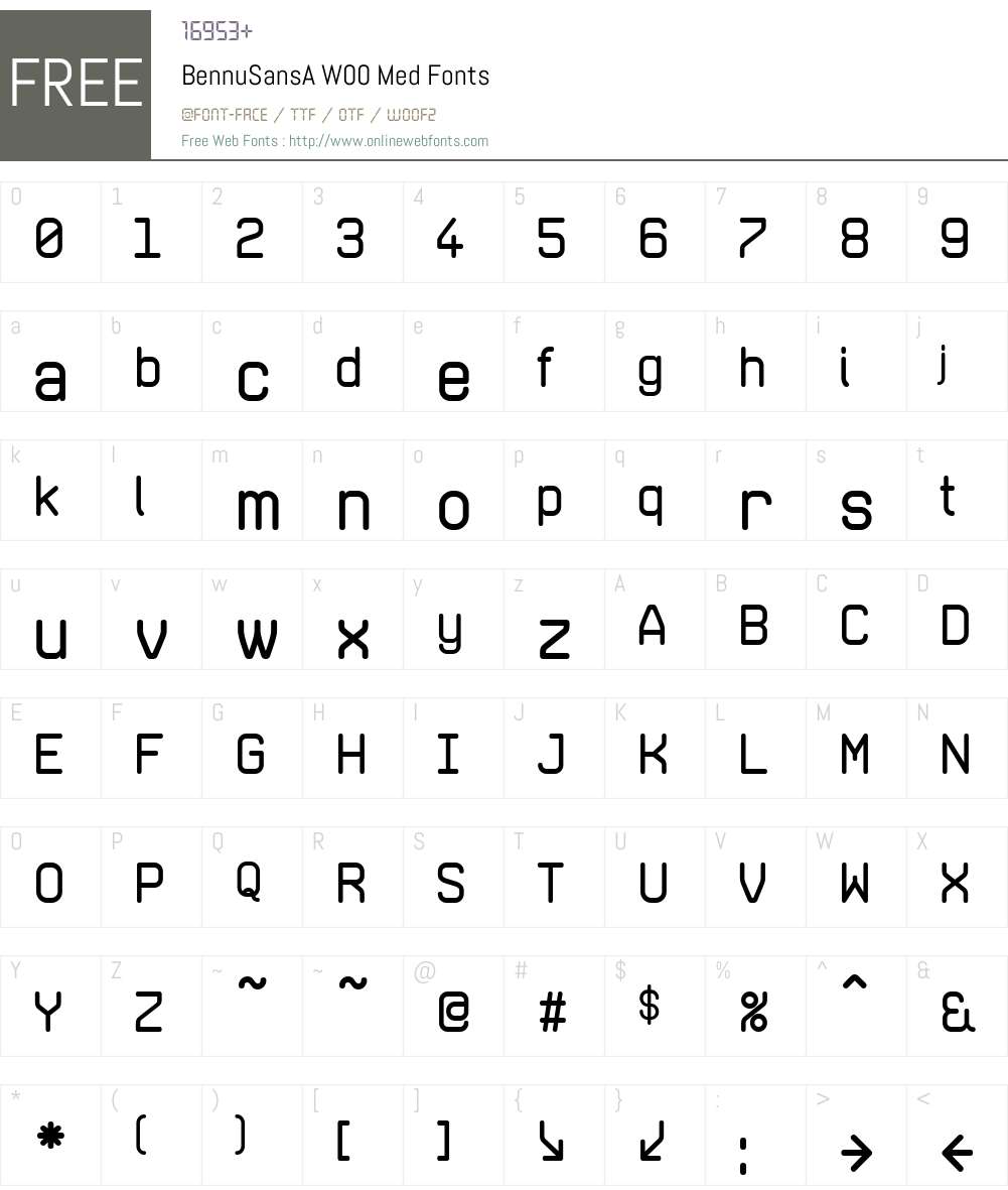 BennuSansA Font Screenshots