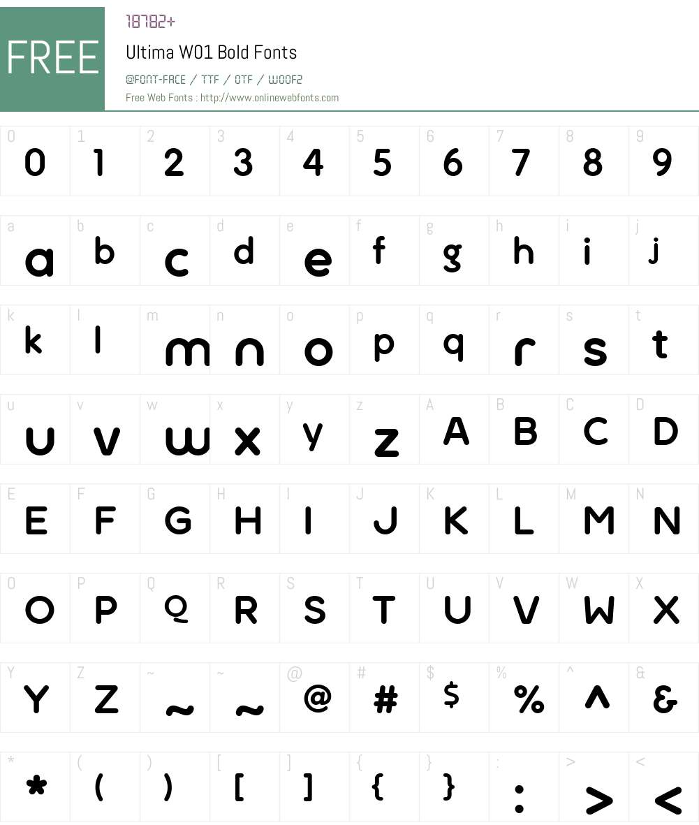 UltimaW01-Bold Font Screenshots