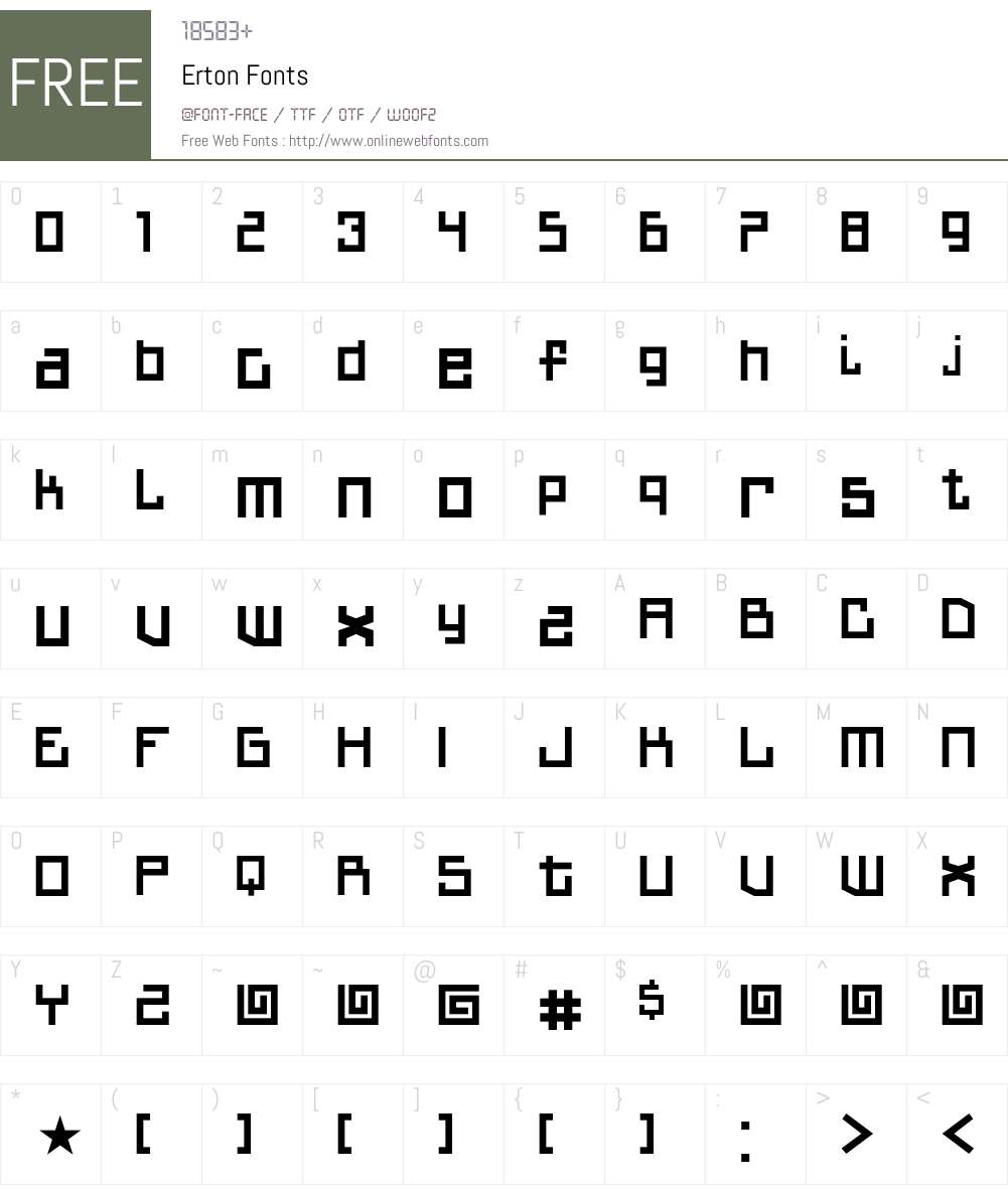 Erton Font Screenshots