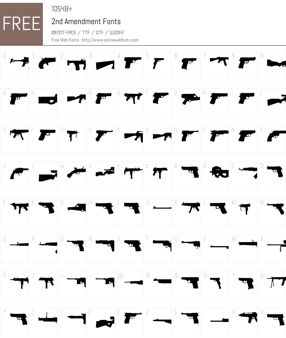 2nd Amendment Font Screenshots
