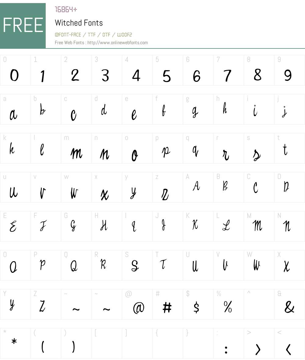 Witched Font Screenshots