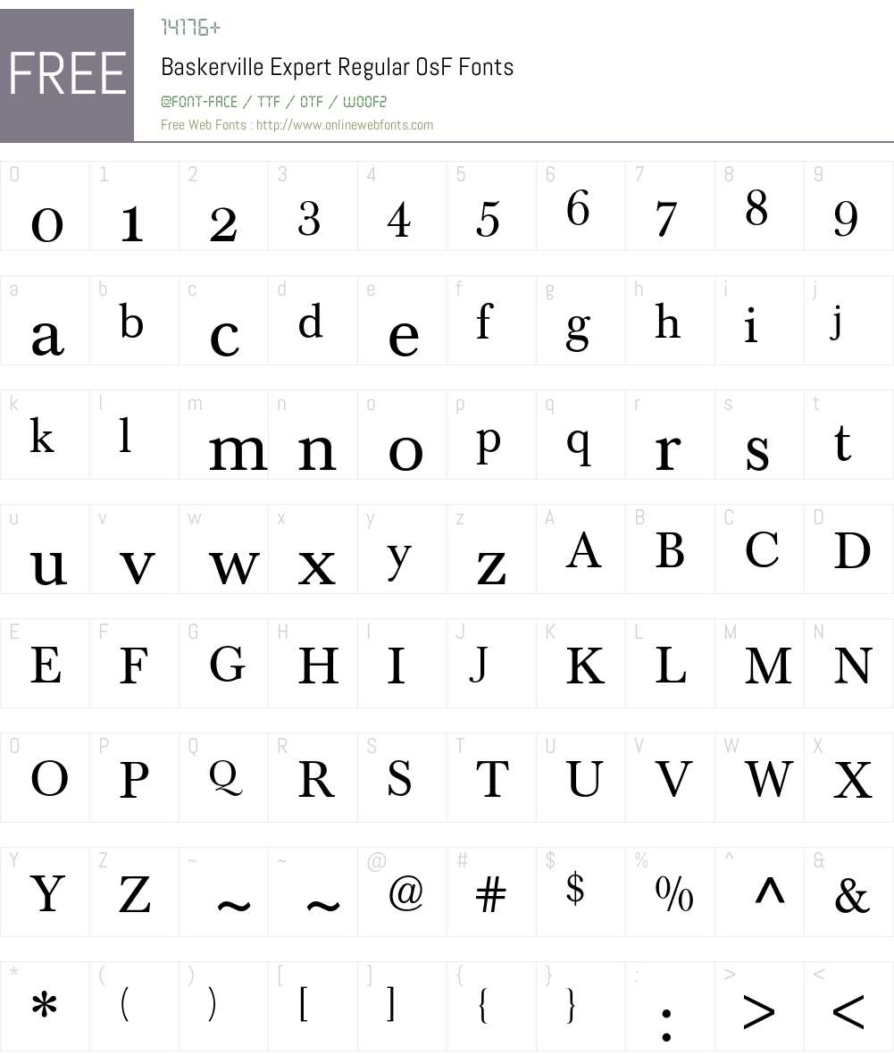 Baskerville Expert BQ Font Screenshots
