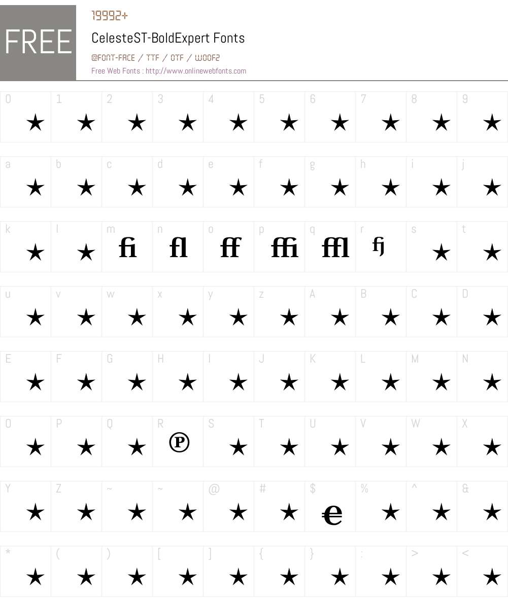 CelesteST Font Screenshots
