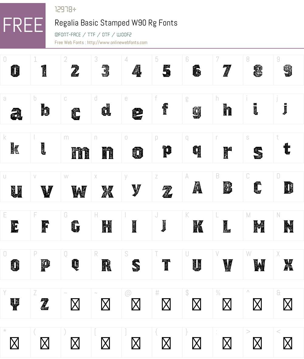 Regalia Font Screenshots