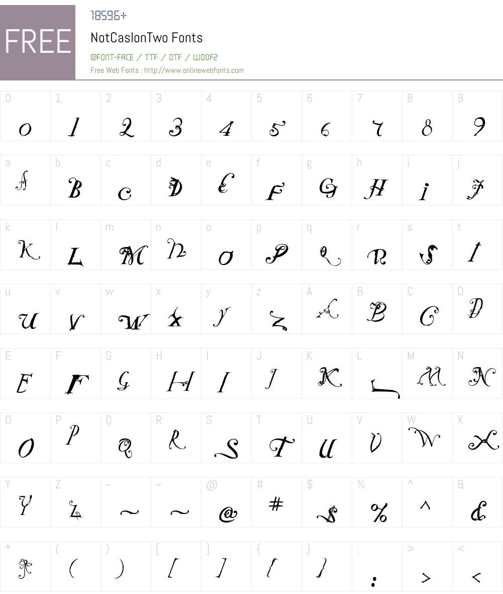 NotCaslonTwo Font Screenshots