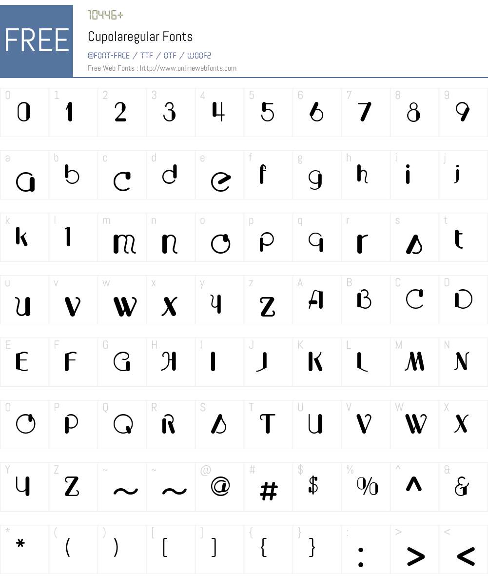 Cupolaregular Font Screenshots