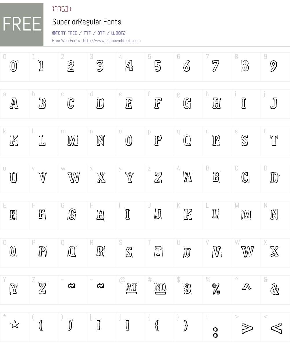 SuperiorRegular Font Screenshots