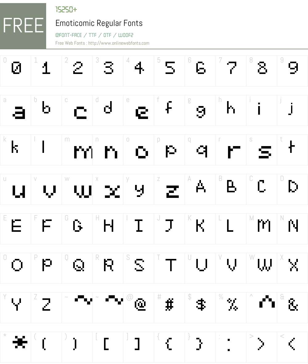 Emoticomic Font Screenshots