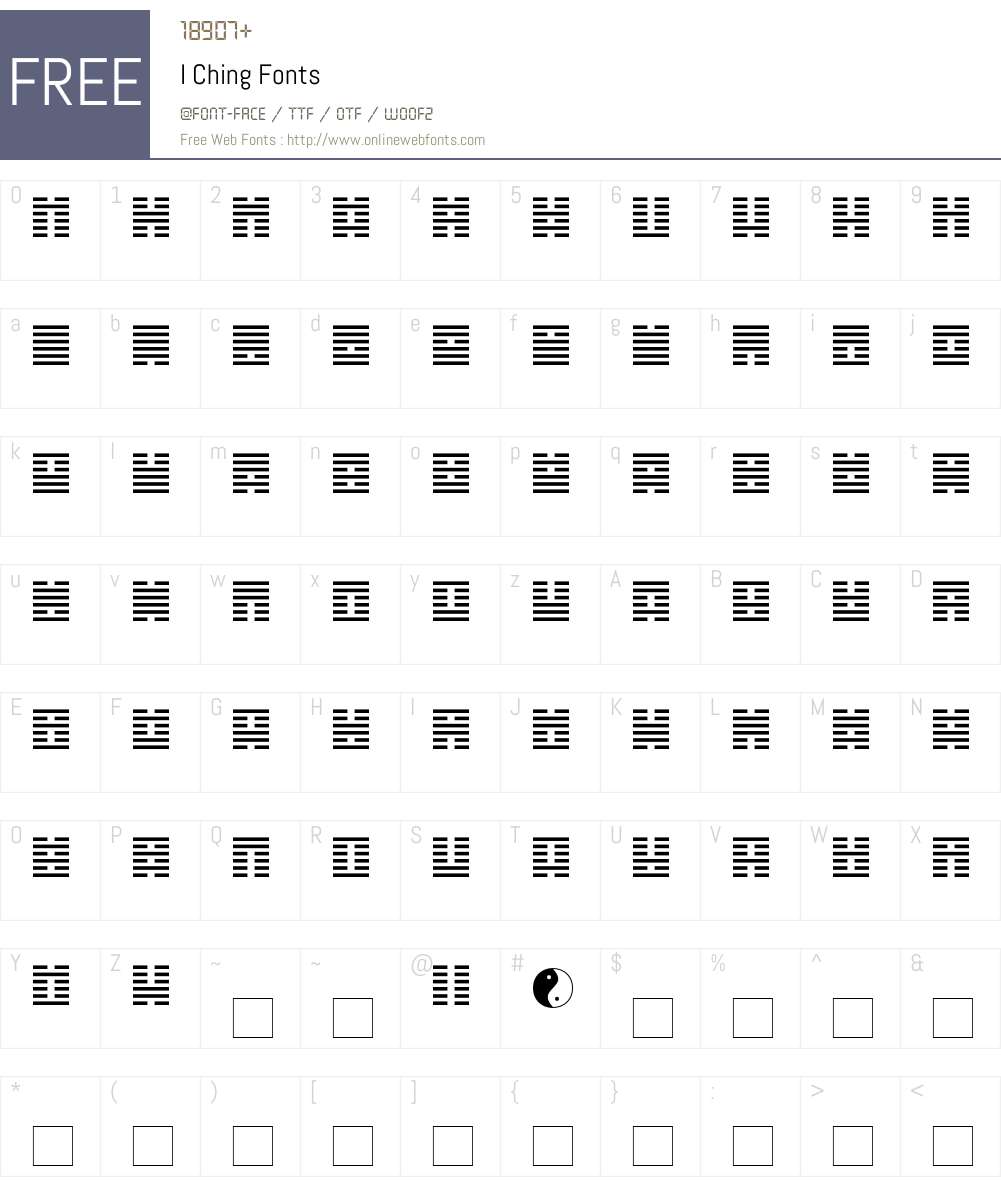 I Ching 1.00 Fonts Free Download - OnlineWebFonts.COM