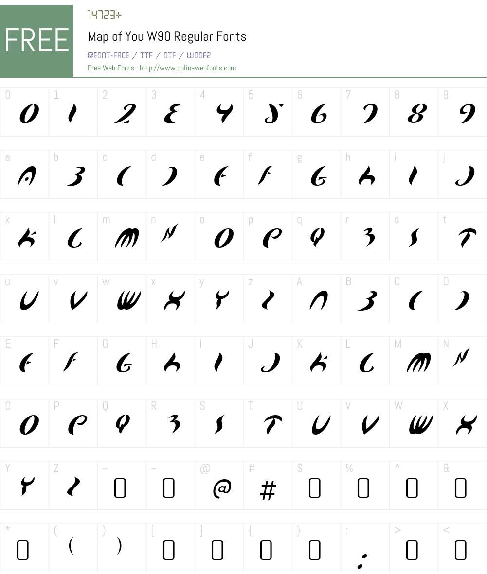 MapofYouW90-Regular Font Screenshots