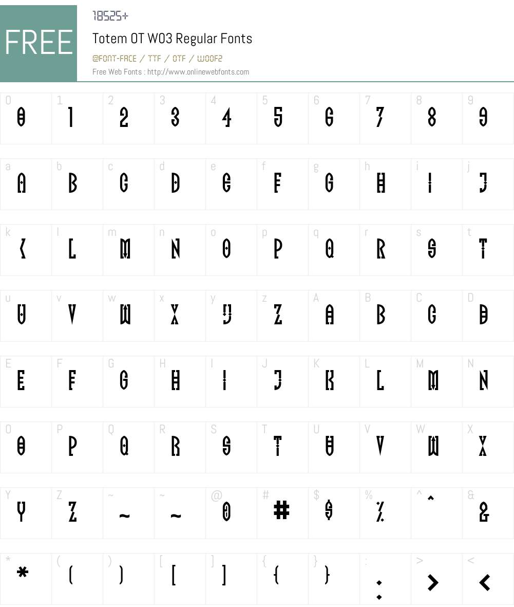FF Totem Font Screenshots