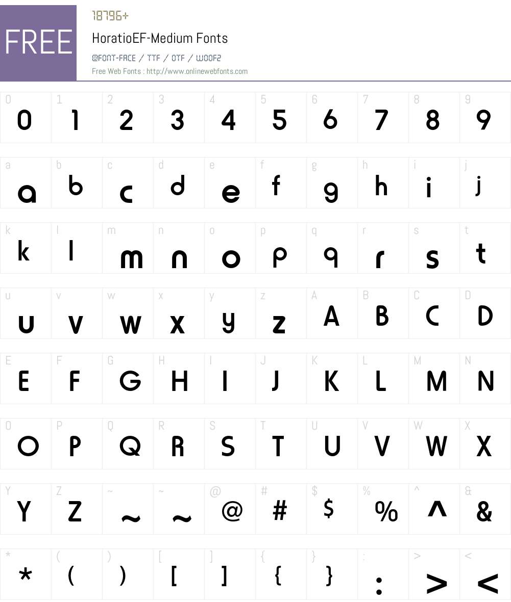 HoratioEF Font Screenshots