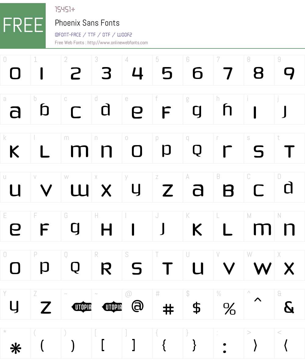 Phoenix Sans Font Screenshots