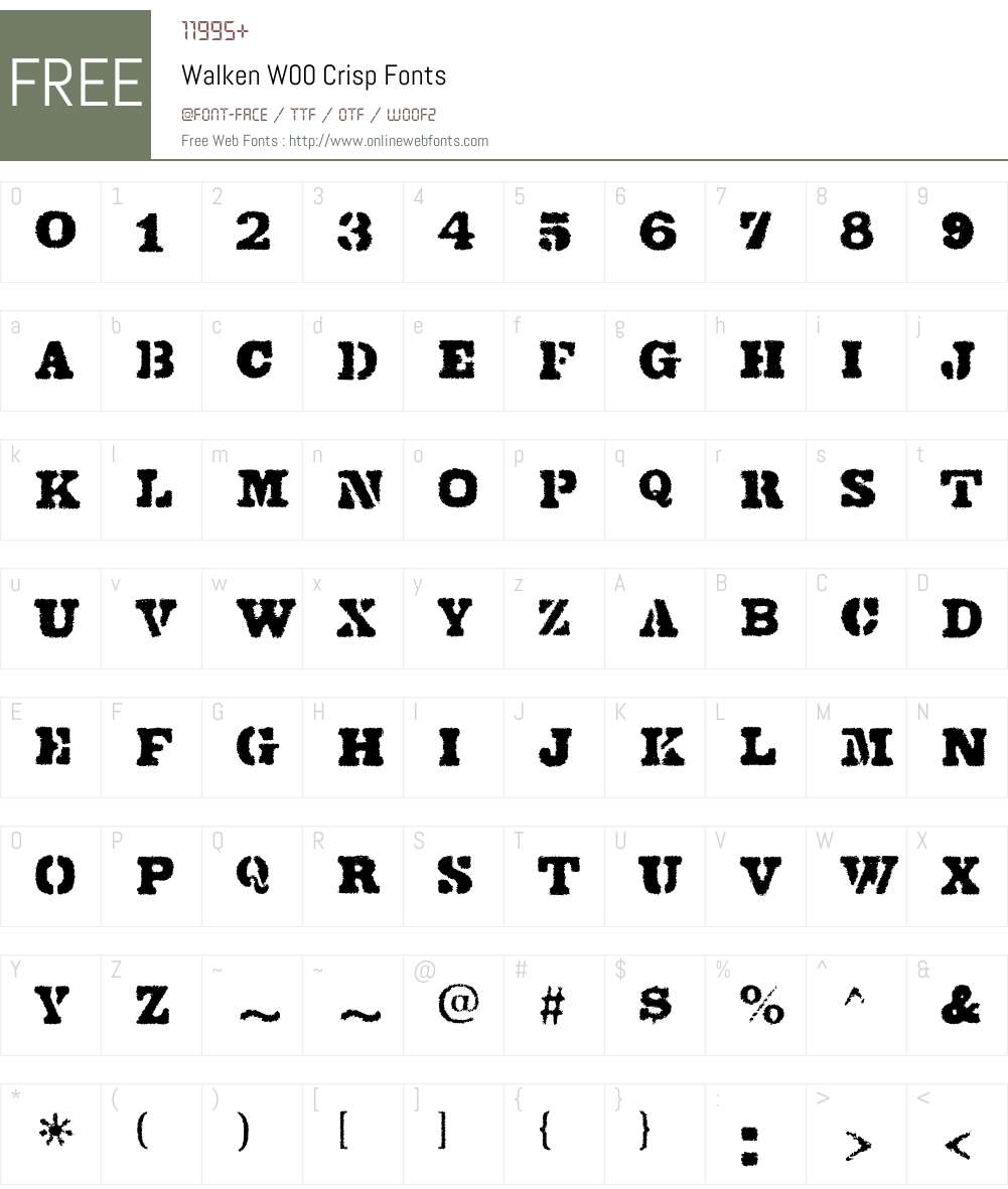 WalkenW00-Crisp Font Screenshots