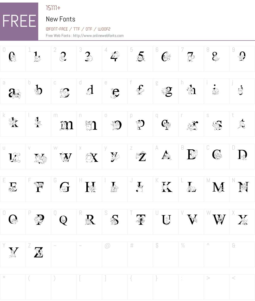 New Font Screenshots