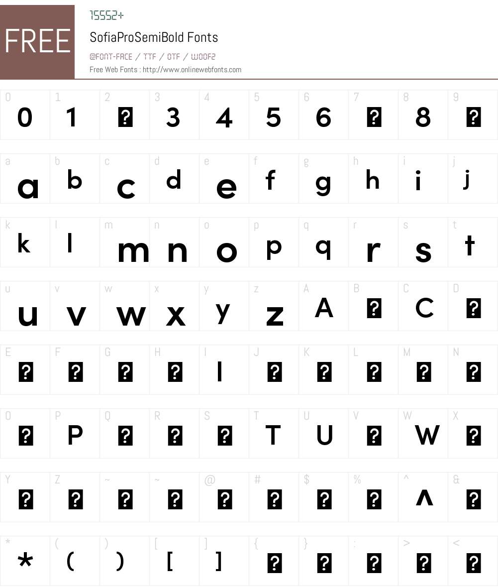 SofiaProSemiBold Font Screenshots