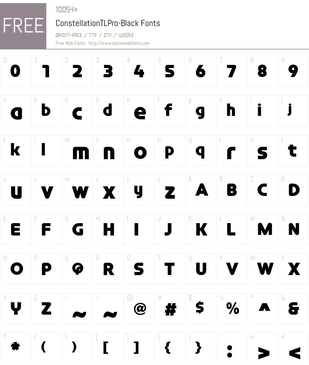 ConstellationTLPro-Black Font Screenshots