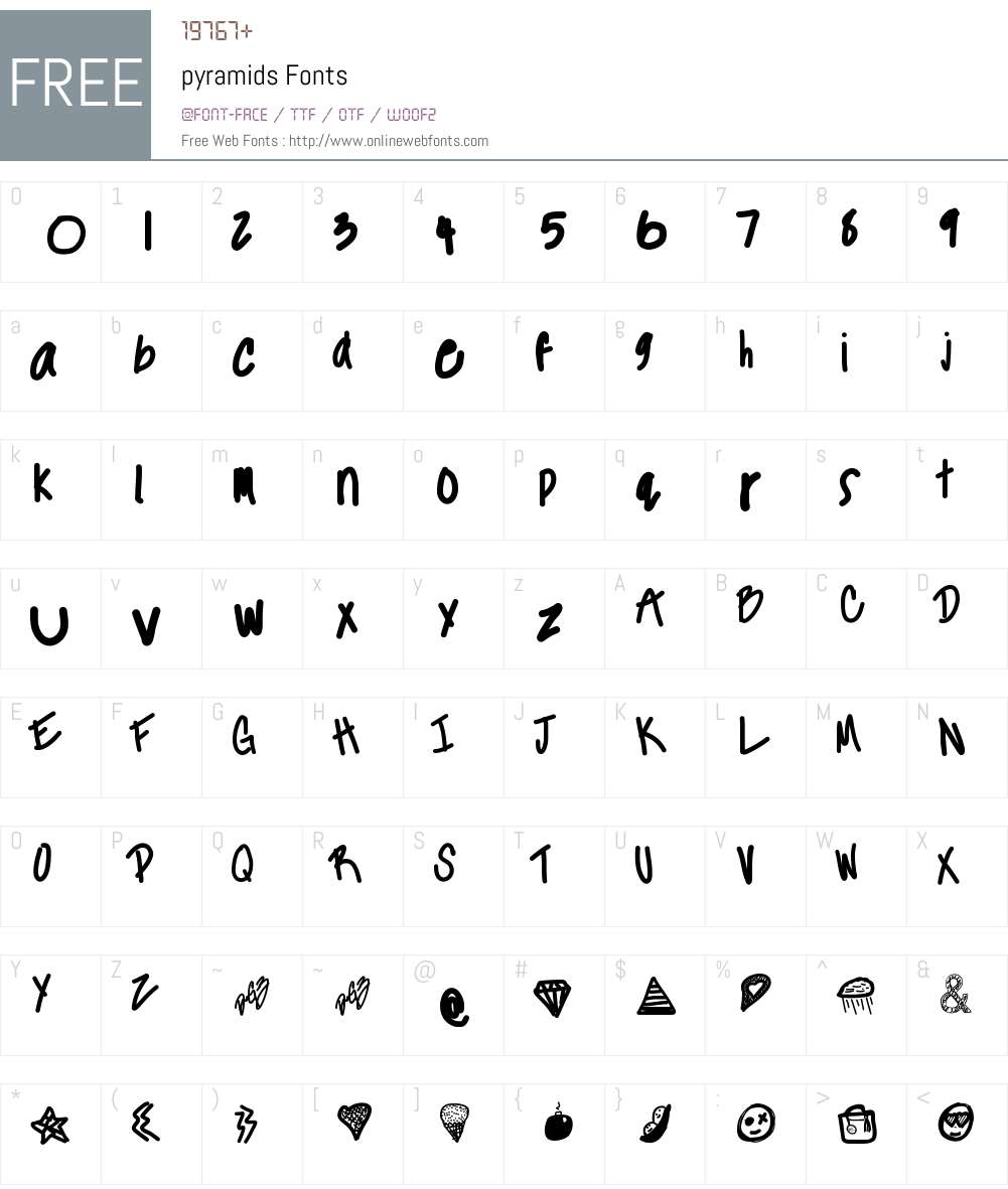pyramids Font Screenshots