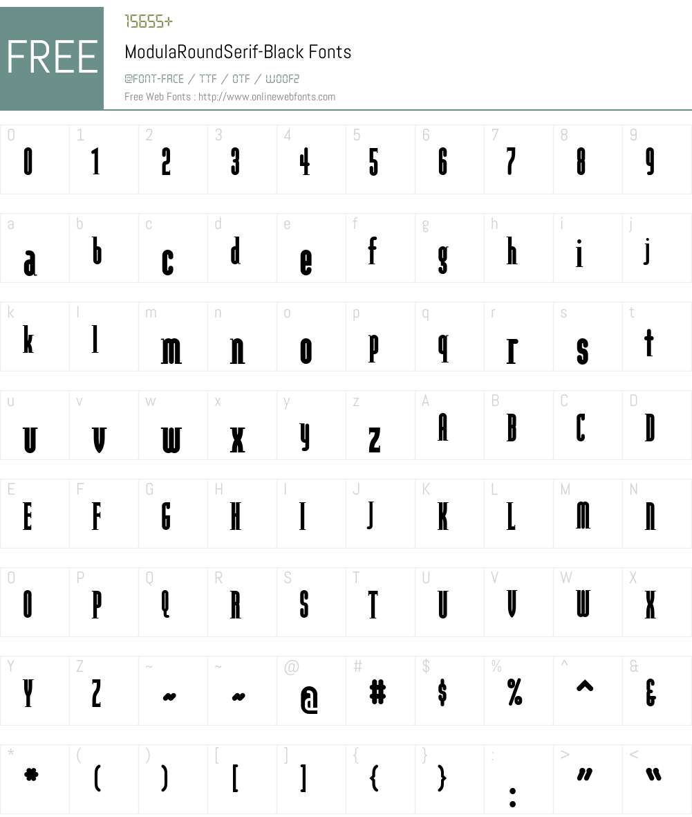 ModulaRoundSerif-Black Font Screenshots