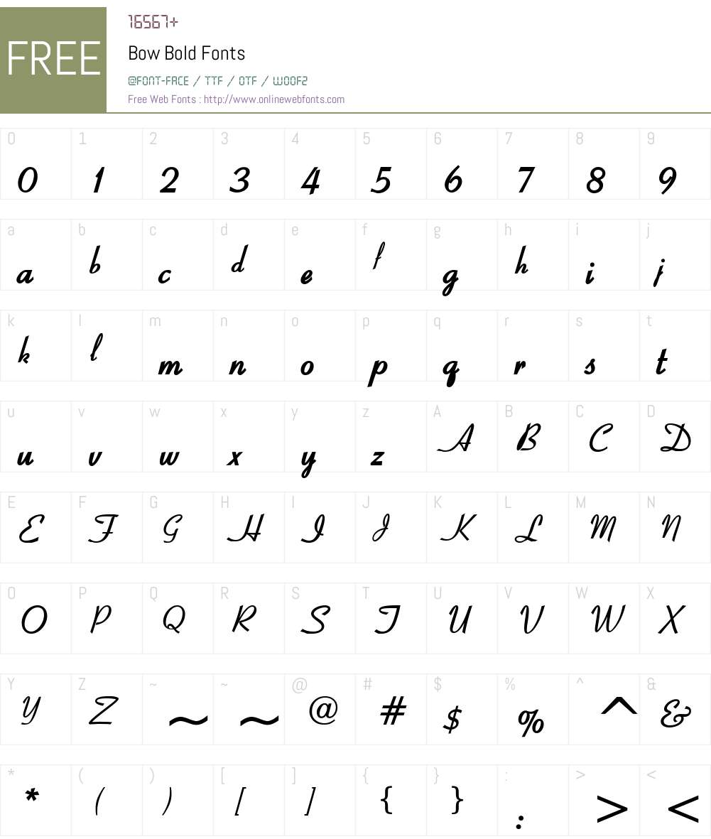 Bow Font Screenshots