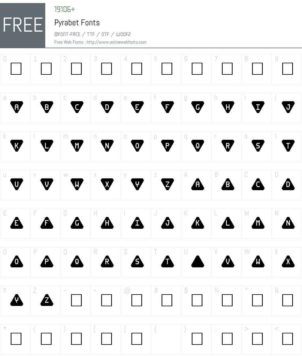 Pyrabet Font Screenshots