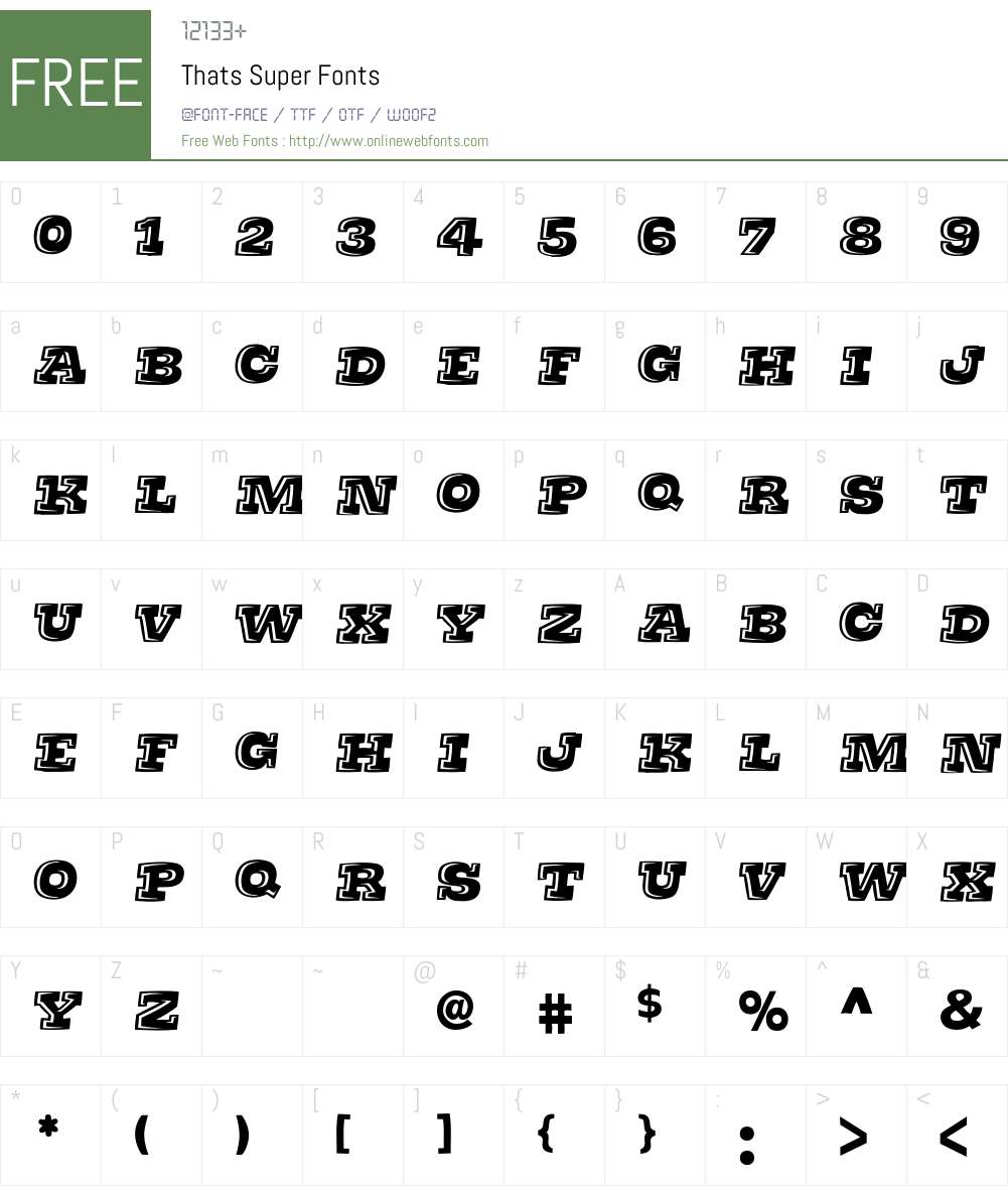 Thats Super Font Screenshots
