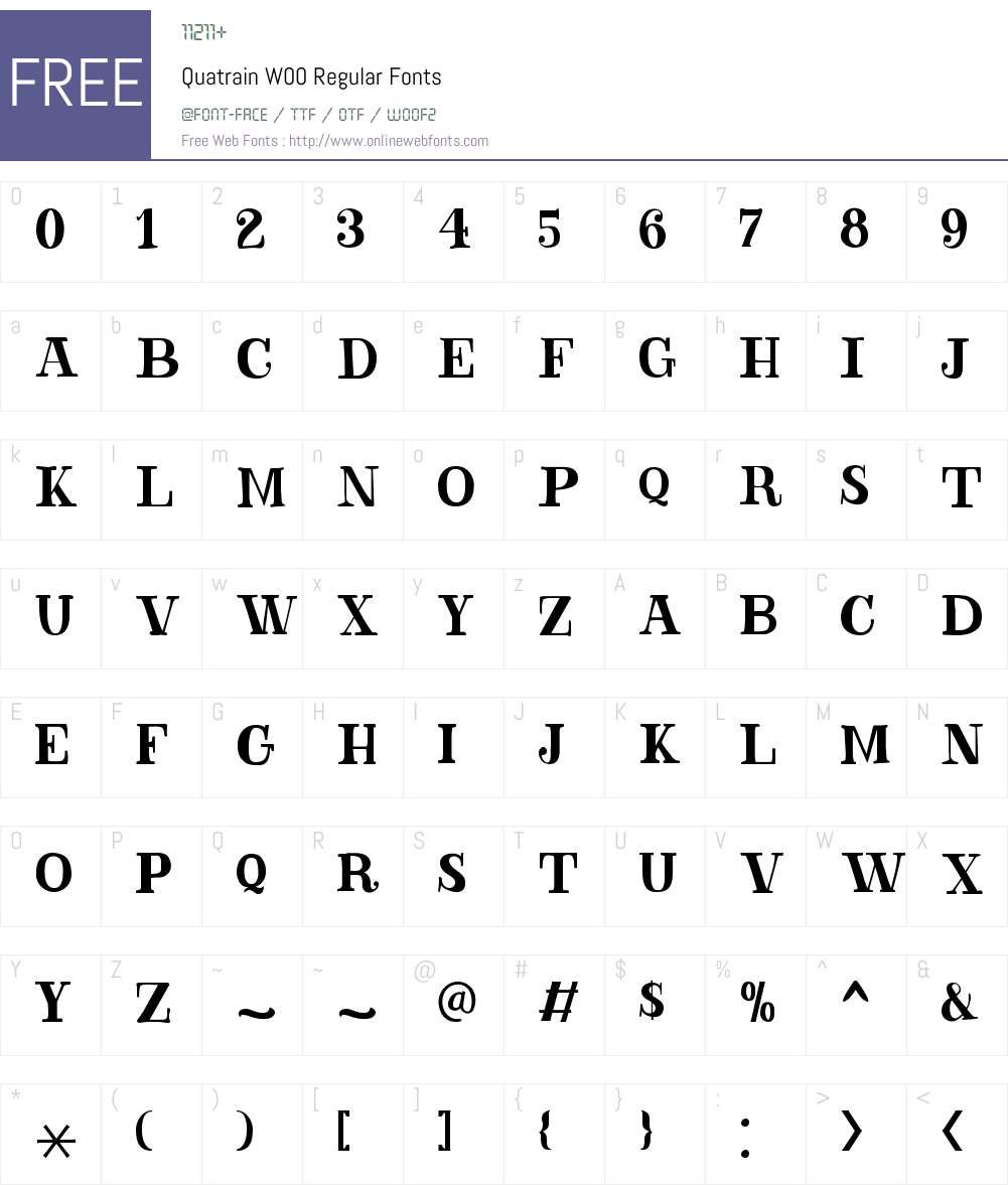 QuatrainW00-Regular Font Screenshots