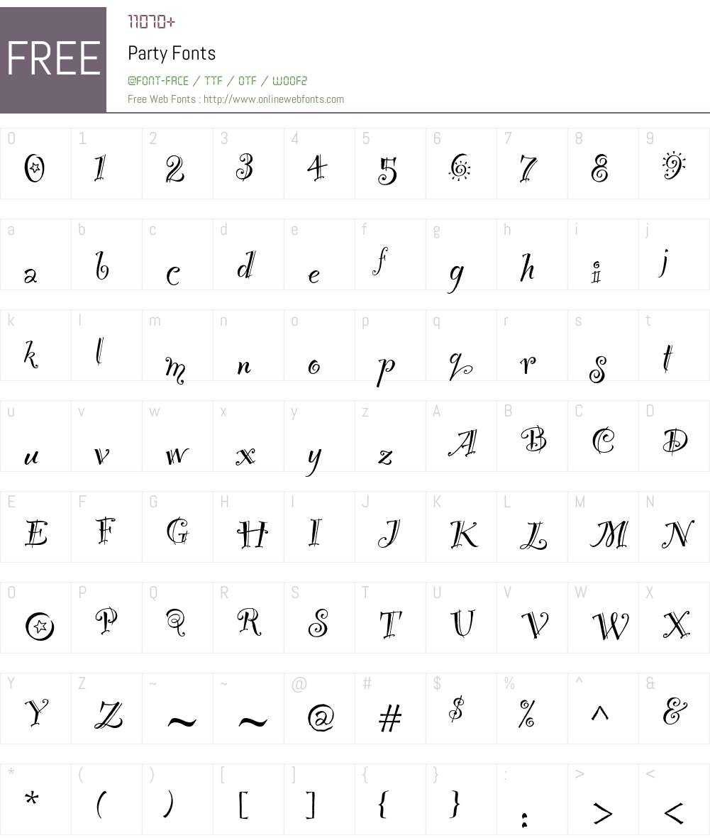 Party Font Screenshots