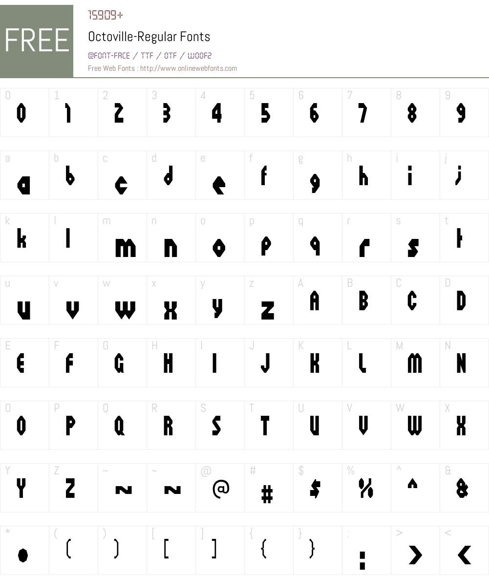 Octoville Font Screenshots