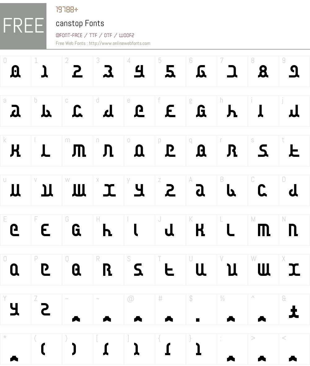 canstop Font Screenshots