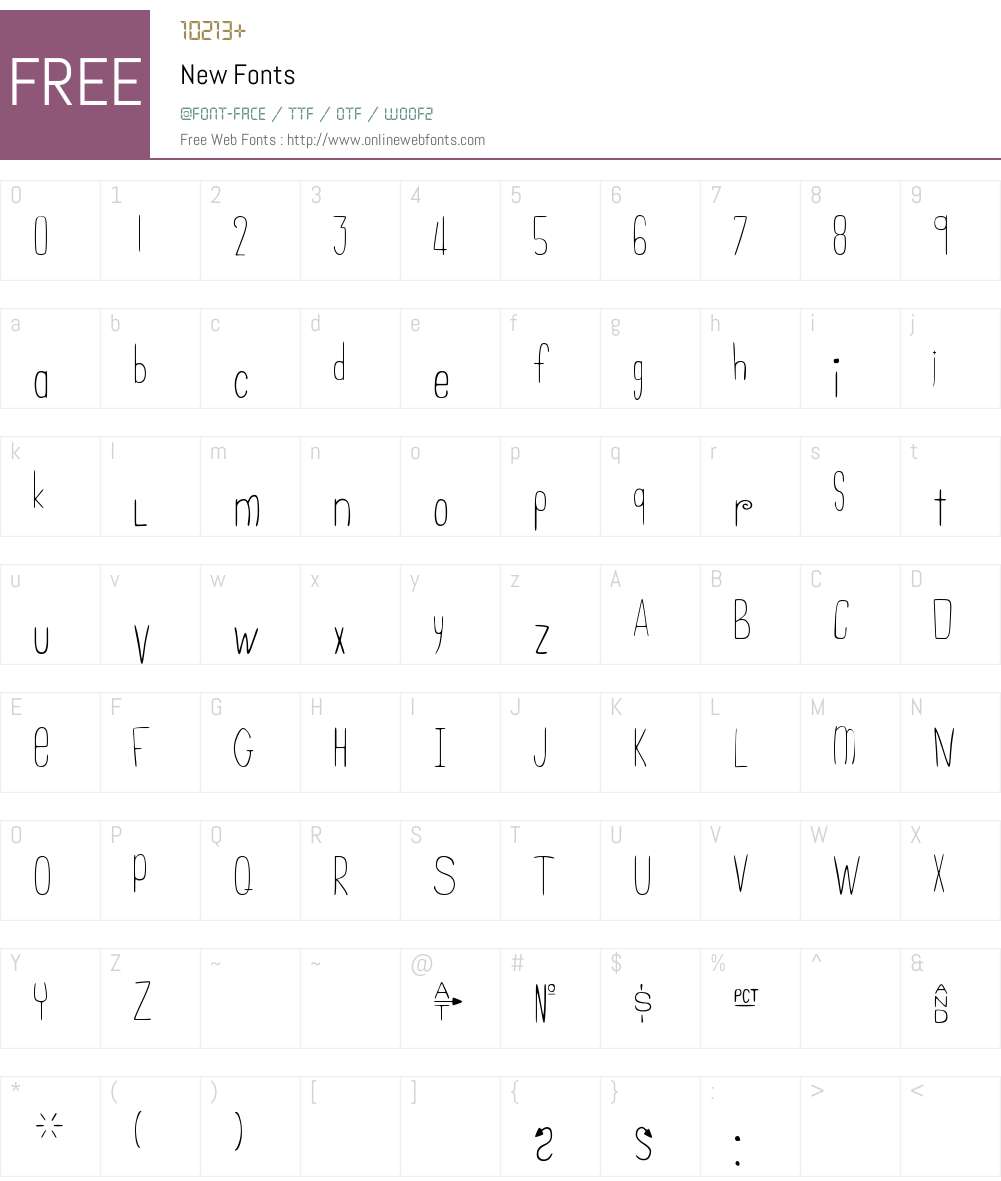 New Font Screenshots